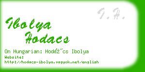 ibolya hodacs business card